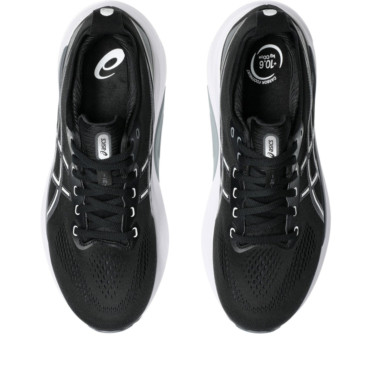 ASICS GEL-Kayano 31 Noir-Blanc / Black-White — vue dessus (1011B867-002)
