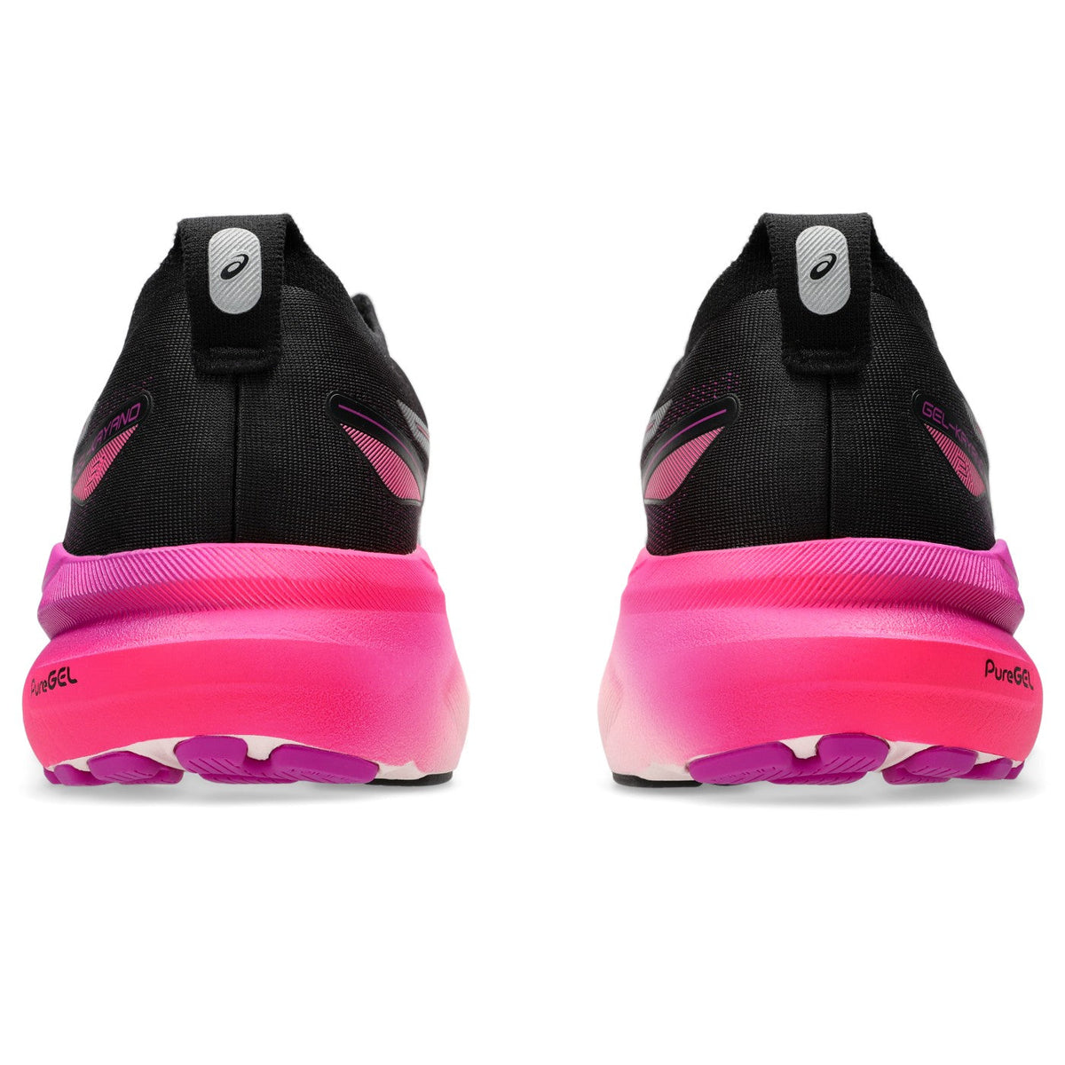 ASICS GEL-Kayano 31 Noir-Violet / Black-Bold Magenta — vue arrière (1012B670-003)
