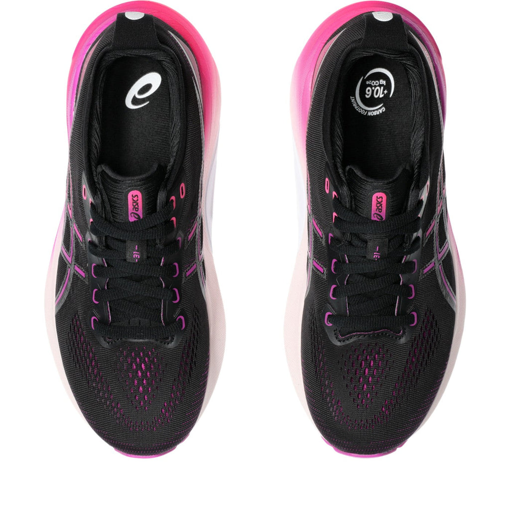 ASICS GEL-Kayano 31 Noir-Violet / Black-Bold Magenta — vue dessus (1012B670-003)